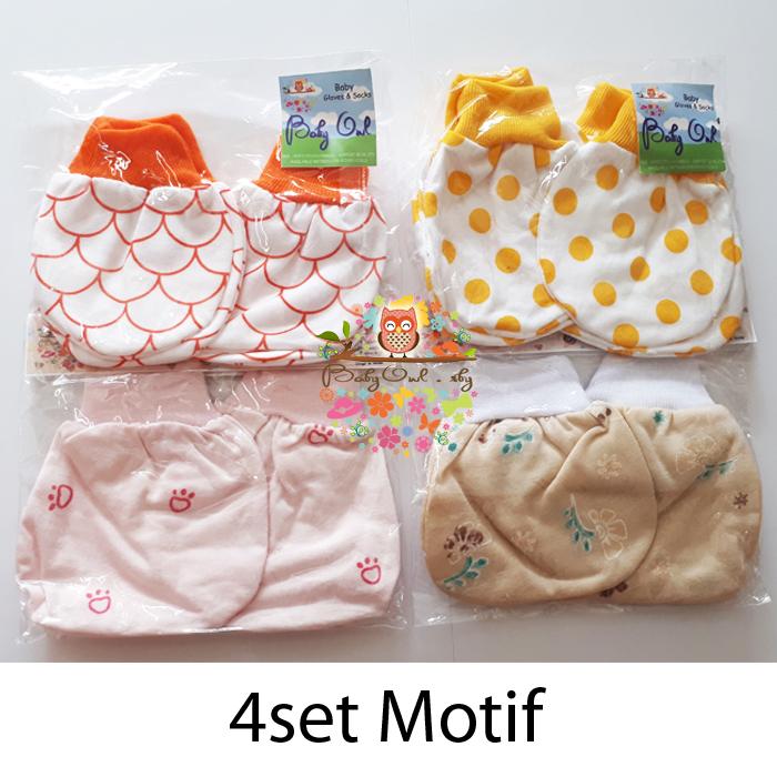 sarung tangan bayi dan kaos kaki Bayi motif2