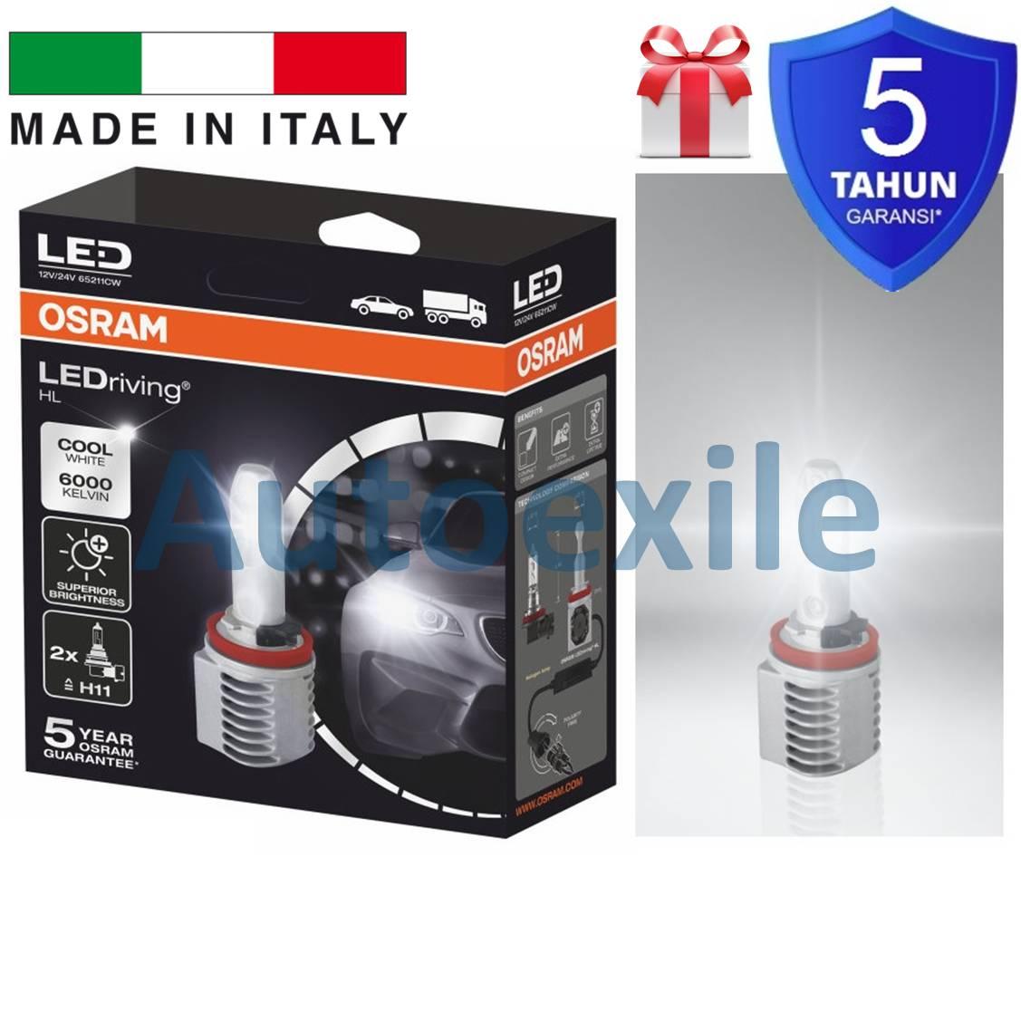 Osram LED Headlight H11 12V 24V Cool White Putih Bersih Terang Made in Italy Lampu Truk Mobil Innova Reborn New Fortuner New Pajero Rush Mazda CX9 New Sirion