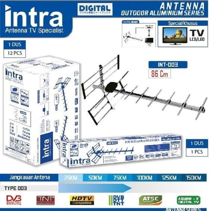 Intra HM-003 Antena Outdoor Spesial Utk LED / LCD TV FREE KABEL 13Meter