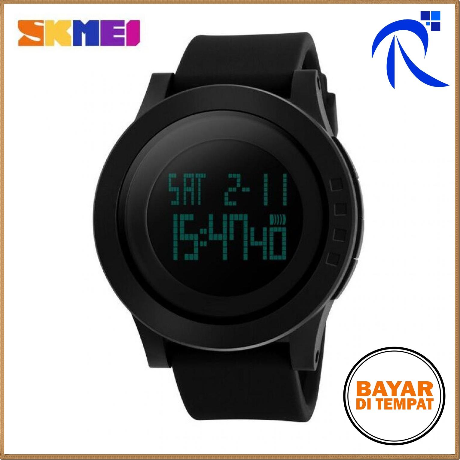 Skmei Trendy Men Led Display Watch Water Resistant 50m Dg1142 - Black / Hitam / Pink / Merah Muda / Blue / Biru / Green / Hijau / Purple / Ungu Jam Tangan Cowok Cowo Pria Trendy Stylish Keren Kekinian Berkualitas Original FREE ONGKIR