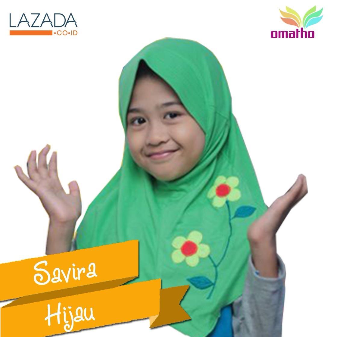 Kerudung Jilbab instan Anak cantik warna Hijau
