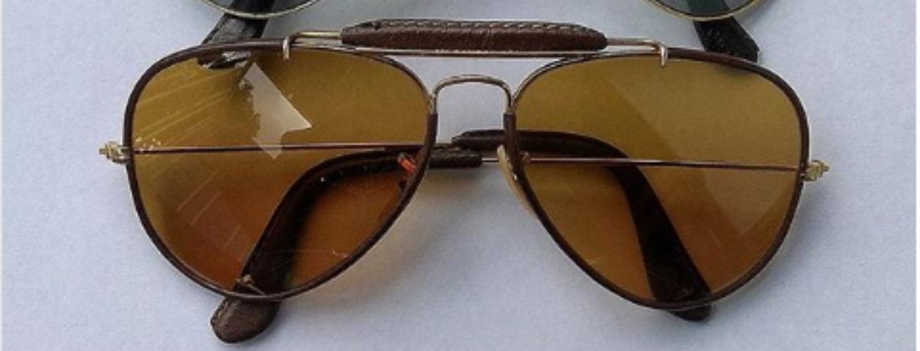 RayBan B&L Aviator ODM Large Metal Arista Gold Leathers