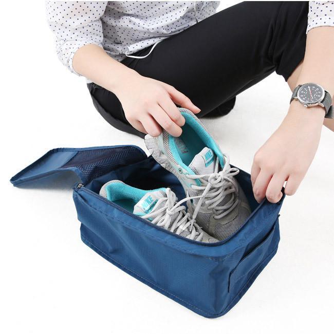 Bailian Travel Season Shoes Organizer / Shoes Bags / Tas Sepatu - Navy