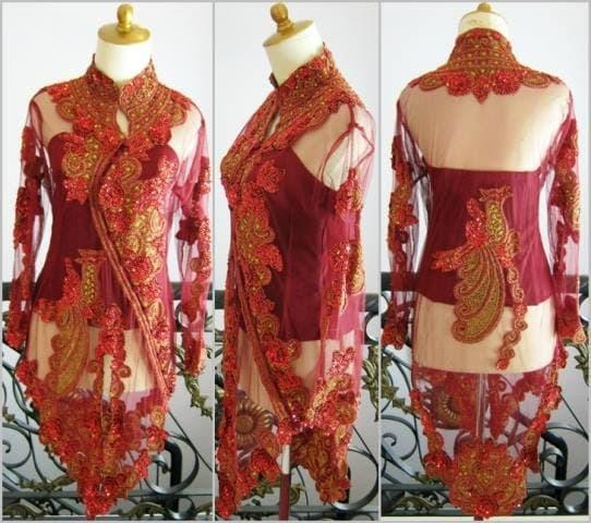 kebaya muslim modern pesta wisuda akad nikah kerah shanghai