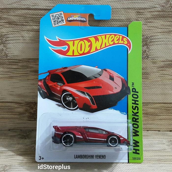 Kado Terpopuler HOT WHEELS 2015 LAMBORGHINI VENENO RED HW WORKSHOP 189/250