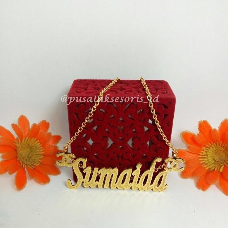 Jual Kalung Nama Gold Lapis emas 24 karat bisa cetak sesuai nama