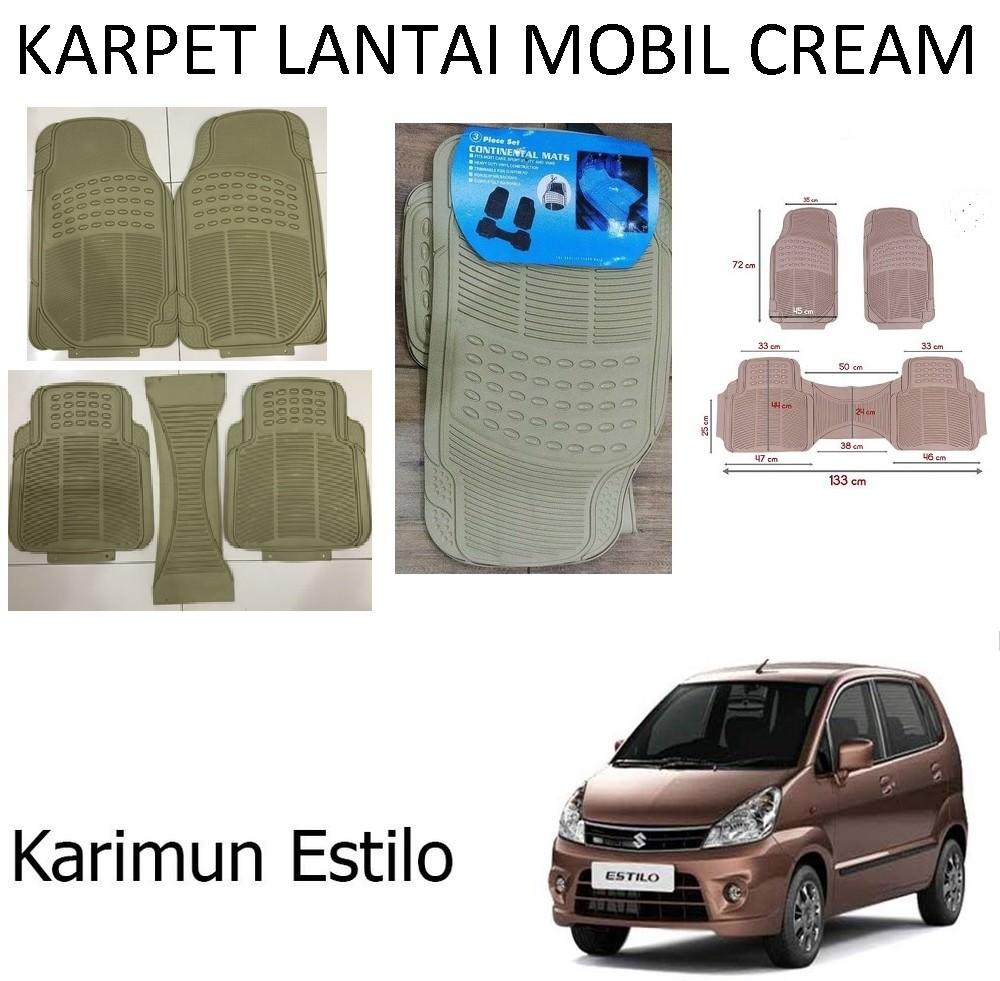 Karpet Mobil Karimun Estilo / Car Carpet / Floor Mats Universal Warna Cream
