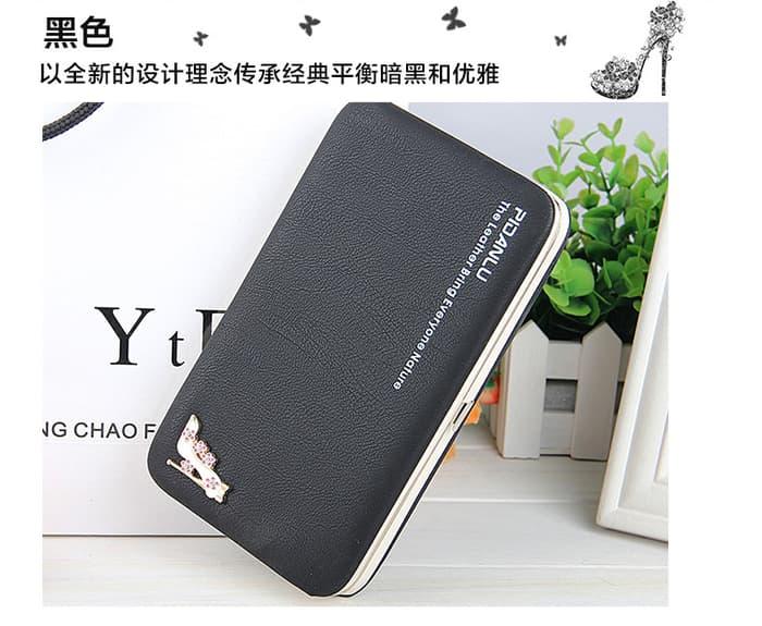 Dompet Wanita Pidanlu Wanita Gaya Korea/Kulit Imitasi/Dompet Panjang/Tas Dompet Ponsel