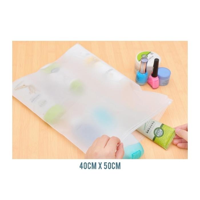 Zipper Storage Bag / Plastik Pelindung Baju S (24 x 35 cm)