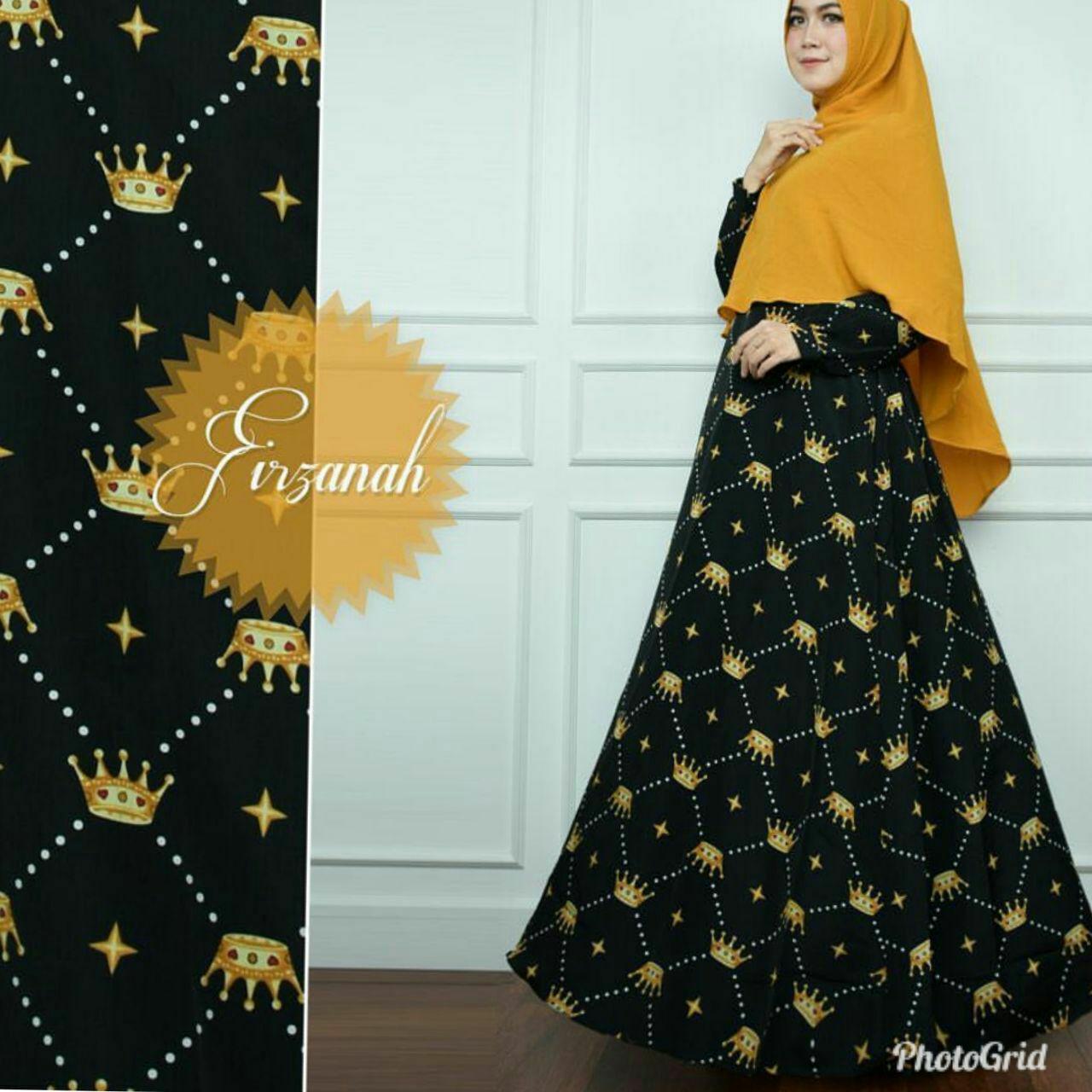 Adzra Gamis Murah syari/busana muslim wanita - Bellova Dress - Hitam