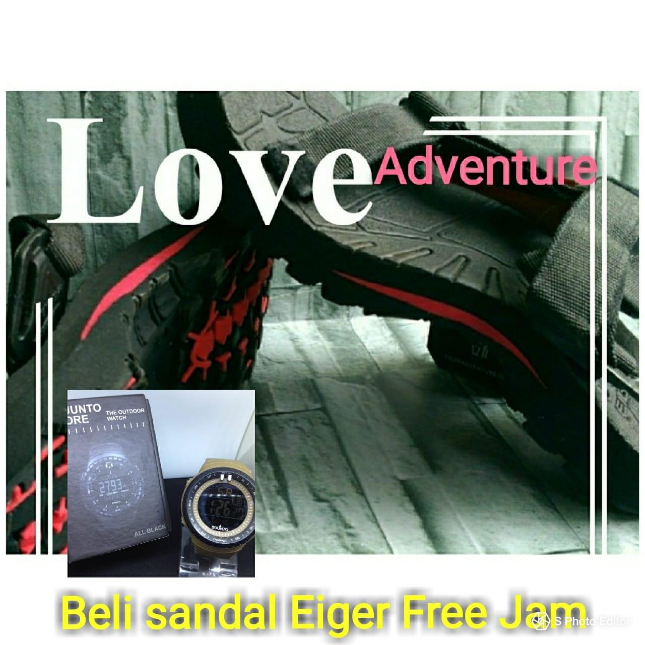 Sandal Gunung Eiger - Love Adventure - Free Jam tangan Sporty