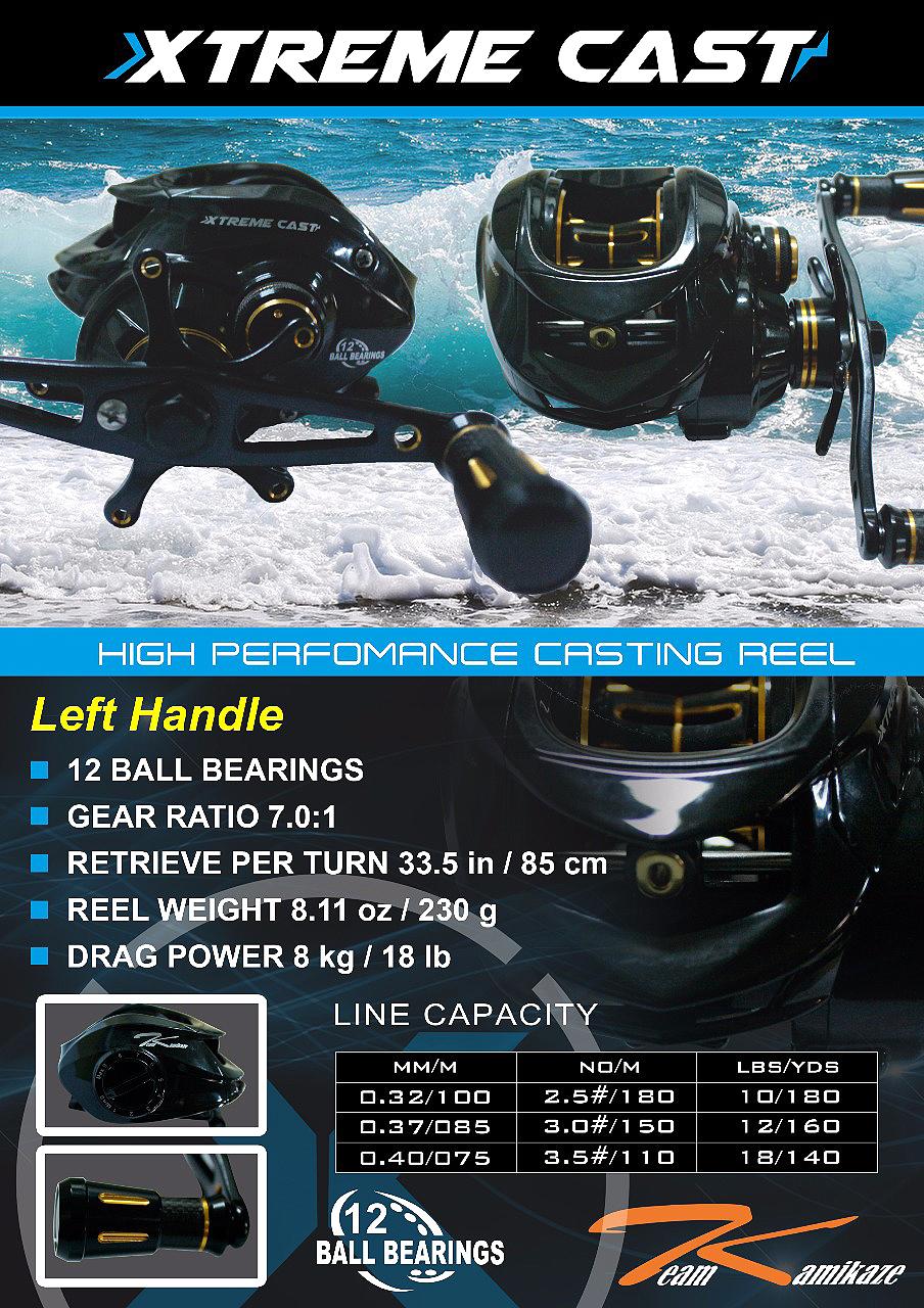 Team Kamikaze Xtreme Cast Reel Bait Casting 12BB - Reel Pancing BC