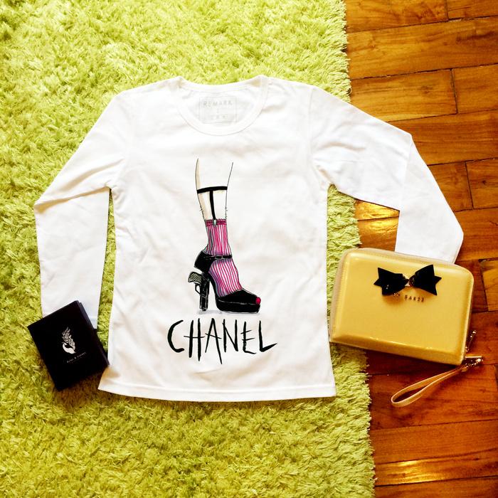 Kaos Chanel Shoes Parody White
