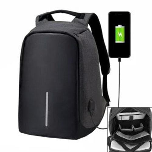 Tas Pria Tas Ransel Pria Tas Polo Tas Ransel Polo Tas Anti Maling Charger Tas Ransel Anti Maling Tas Ransel USB Tas Charger Tas Laptop Tas Punggung Tas Kerja 6601 Tas Anti Maling Import Original - Black Grey