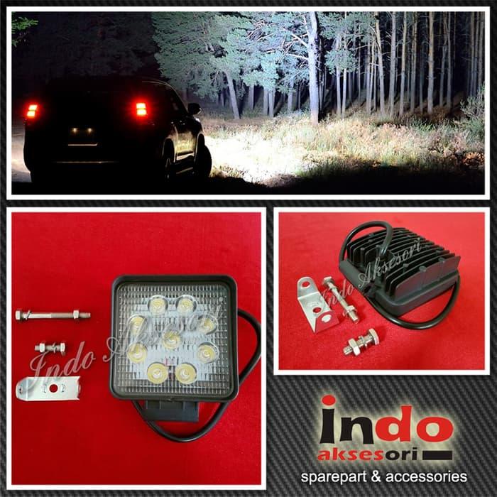 Lampu Sorot 9 Titik 27W Kotak Variasi Lampu Offroad