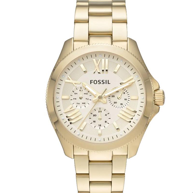 Fossil Cecile Chronograph - Jam Tangan Wanita - Gold - Stainless Steel - AM4510