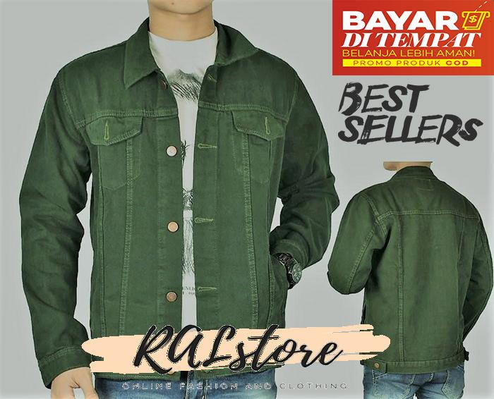 RAL store - JAKET DENIM PRIA / GREEN (hijau) / BEST SELLER / HOT ITEM!!