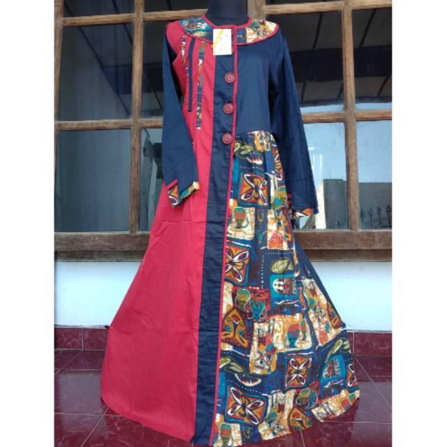 Real pict gamis shabrina kode CT ala tuneeca (S coklat)