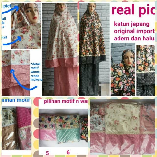 Mukena katun jepang original import high quality grosir mukena katun jepang murah oleh oleh umroh (ecer)
