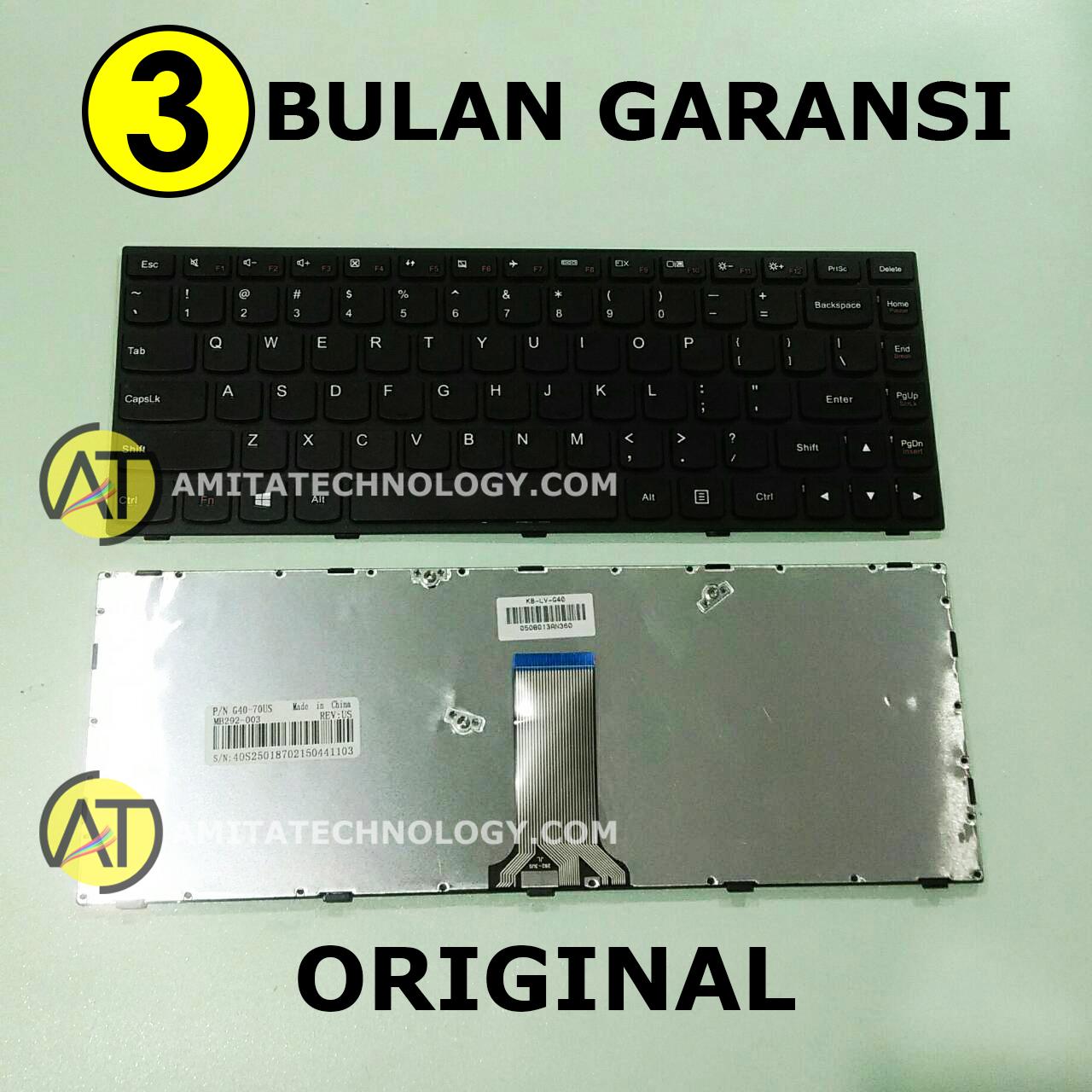 Amita - Keyboard Laptop ORIGINAL Lenovo G40 G40-30 G40-45 G40-70 G40-75 G40-80