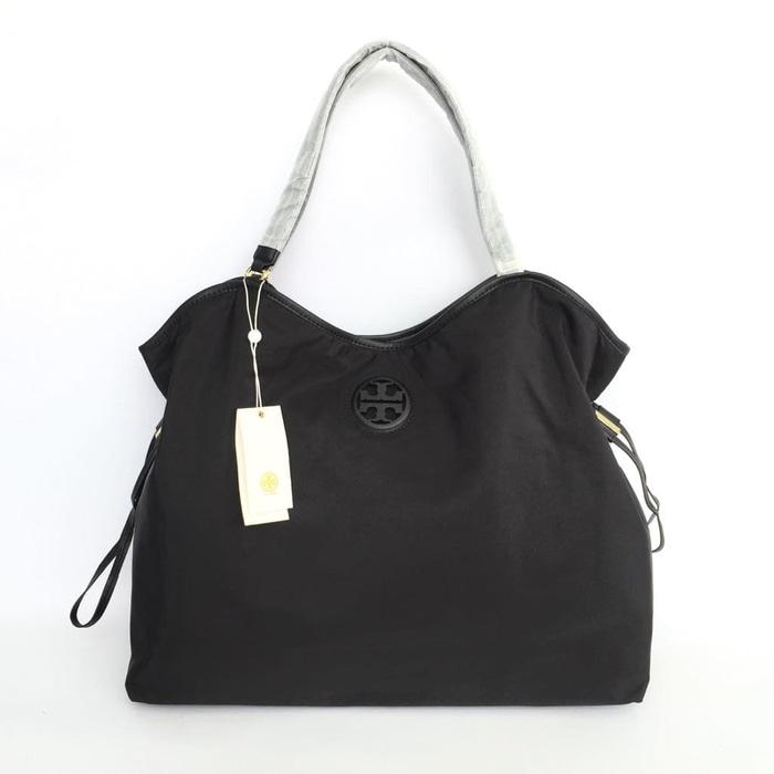 Sedang Diskon!! Tas Branded Tory Burch Nylon Slouchy Tote - Black - ready stock