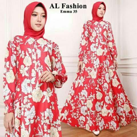 120978 GAMIS WANITA EMMA 35 (MERAH)