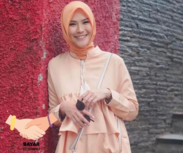 Kerudung Hijab Artis Segiempat Basic - Peach