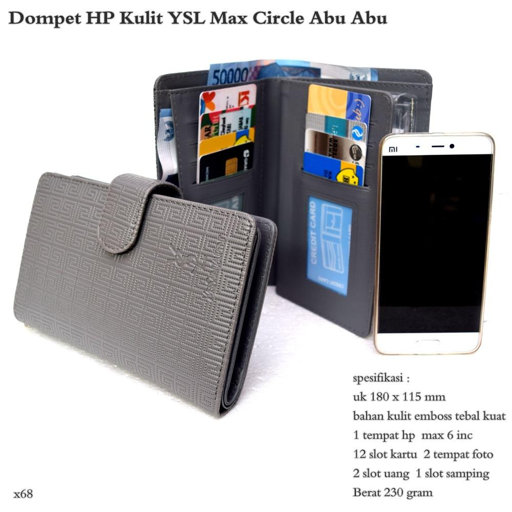 Dompet hp wanita kulit ysl max circle up to 5,8 inc