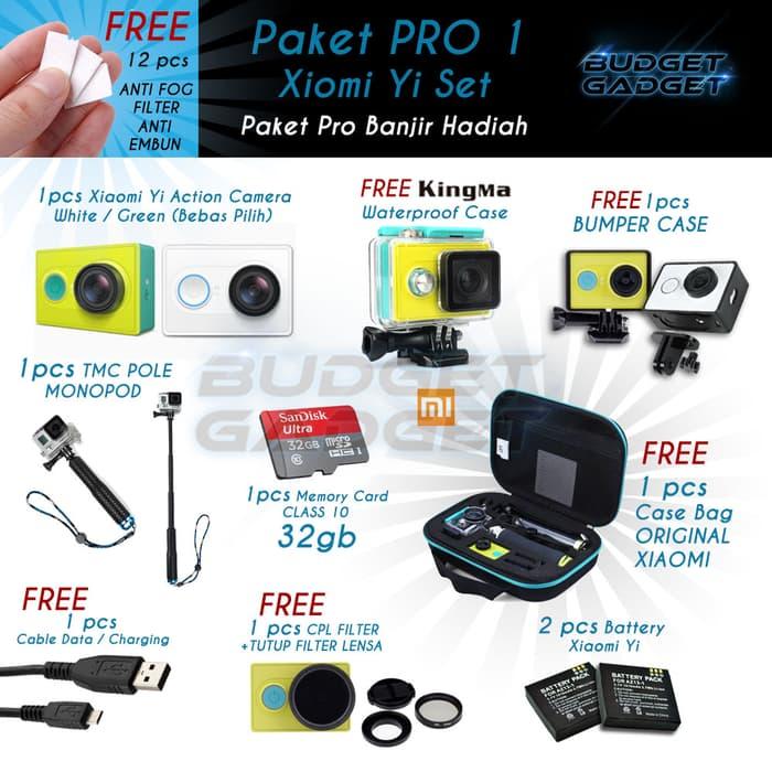 Paket Hemat Lengkap Xiaomi Yi (PRO 1) SUPER BONUS