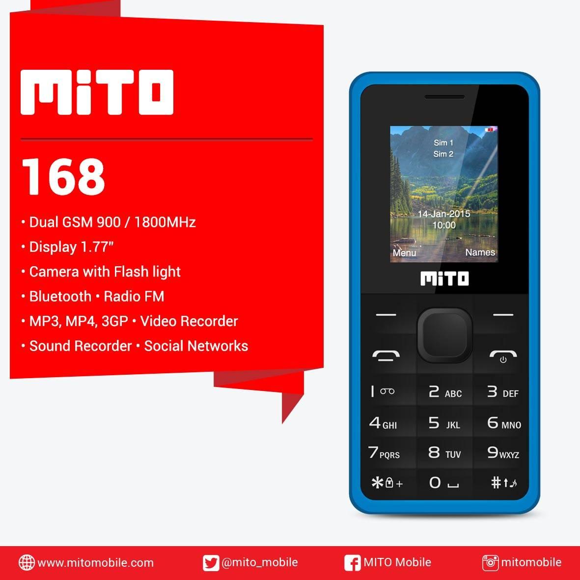 Hp MITO 168 dual sim Radio FM - Hp murah - hp dual sim