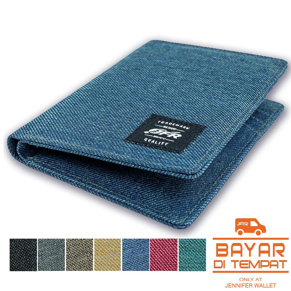Jfr Fashion Dompet Pria 3/4 Bahan Kulit Canvas Jp11 By Jenniferwallet