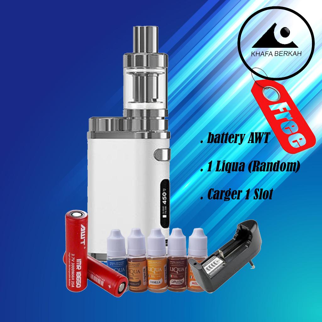 Paket Siap Ngebul Vape / Rokok Elektrik 75 W 5V Stater Kit + Carger 1 Slot + Free Baterai AWT + Liqua 10ml (Random) Terbaru Paket Siap Ngebul Vape / Rokok Elektrik 75 W 5V Stater Kit + Carger 1 Slot + Free Baterai AWT + Liqua 10ml (Random) Terbaru