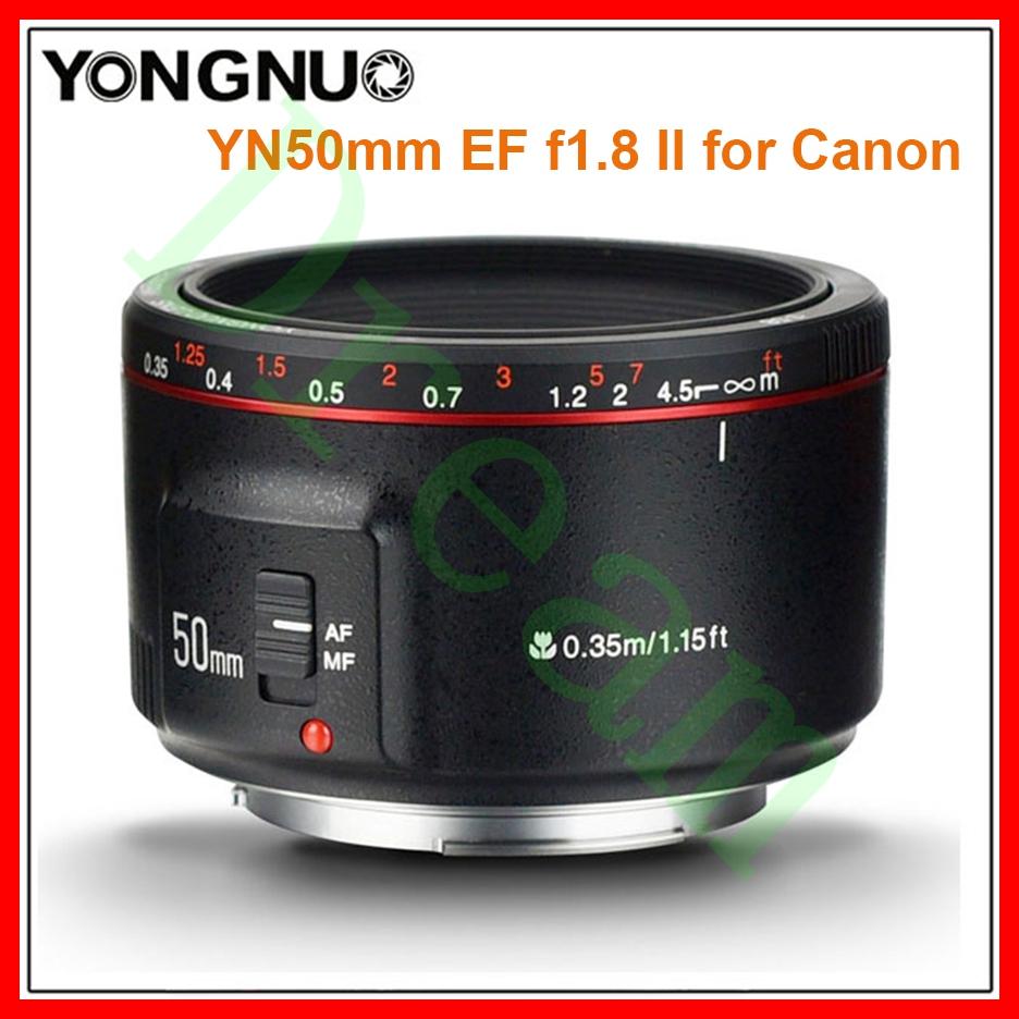 2018 Produk Baru Yongnuo YN50mm F1.8 II (YN50mm Update) apertur Besar Otomatis Fokus Lensa untuk Canon Efek Bokeh Lensa Kamera untuk Canon EOS 70D 5D2 5D3 600D DSLR Yn50mm-ii YN-50mm II YN50MM II