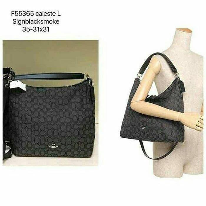 ASLI!!! Tas Coach Original. Coach Caleste Signature Black - mBY5kL