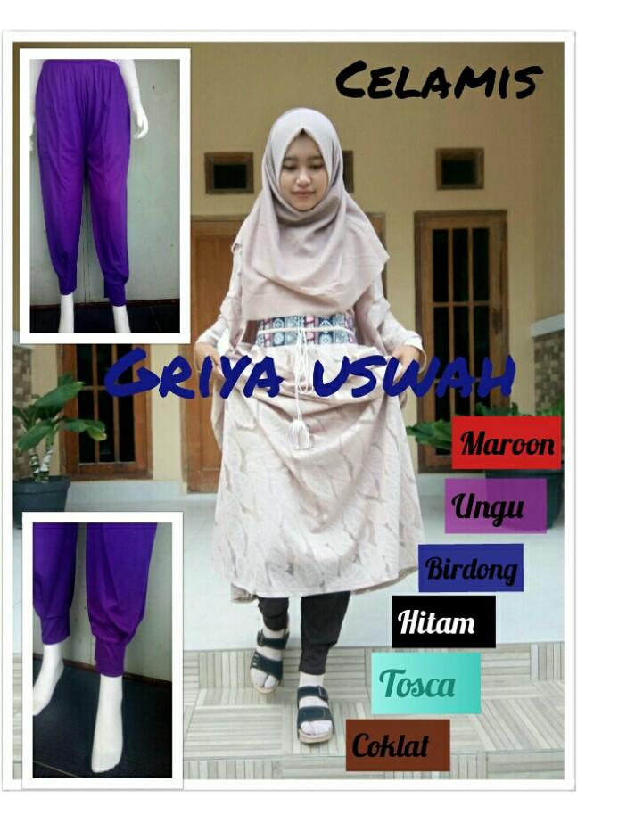 Celana jenny jumbo, celamis joger panjang wanita hamil, innerpants gamis jogger aladin grosir murah