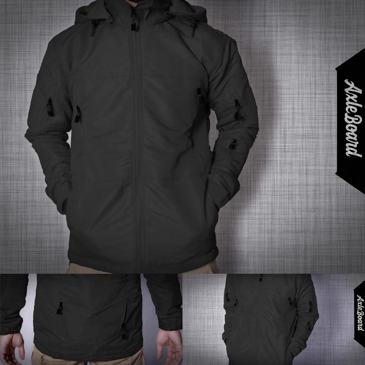 Jacket TAD Gear jaket pria casual jaket waterproof jaket anti air warna hitam bahan taslan axlestore