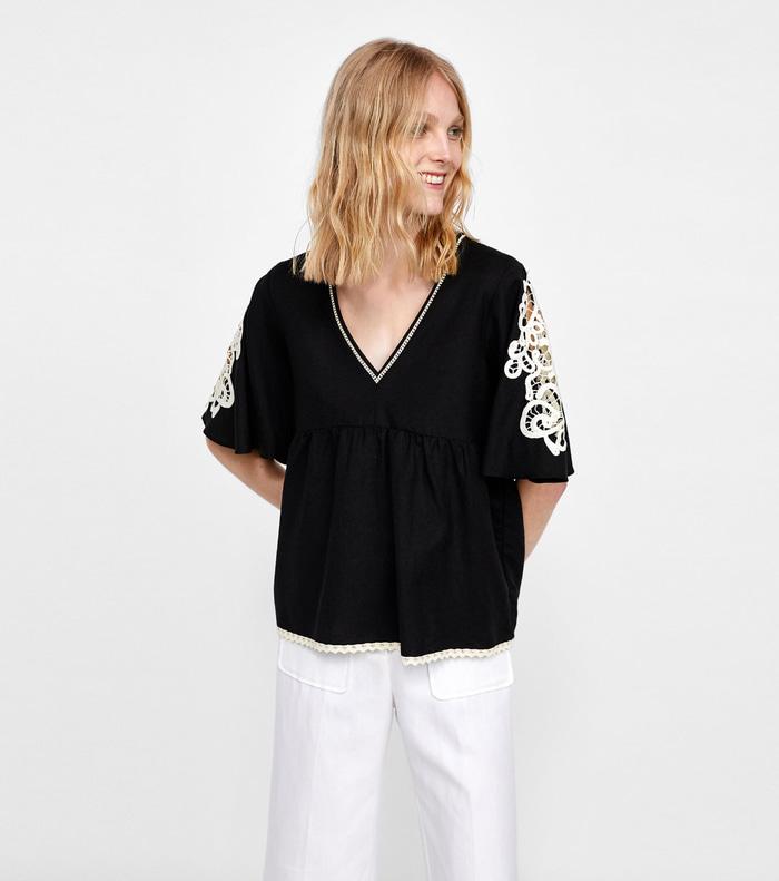 Blouse Tunic Lebaran Zara Woman Original Not HNM Stradiv Gap Mango LV