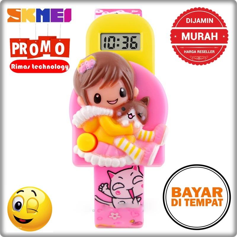 Rimas SKMEI Jam Tangan Anak - DG1240 - Pink / Purple /Ungu Jam Tangan Anak Cewek Cewe Karakter Unk Unik Lucu Berkualitas ORIGINAL