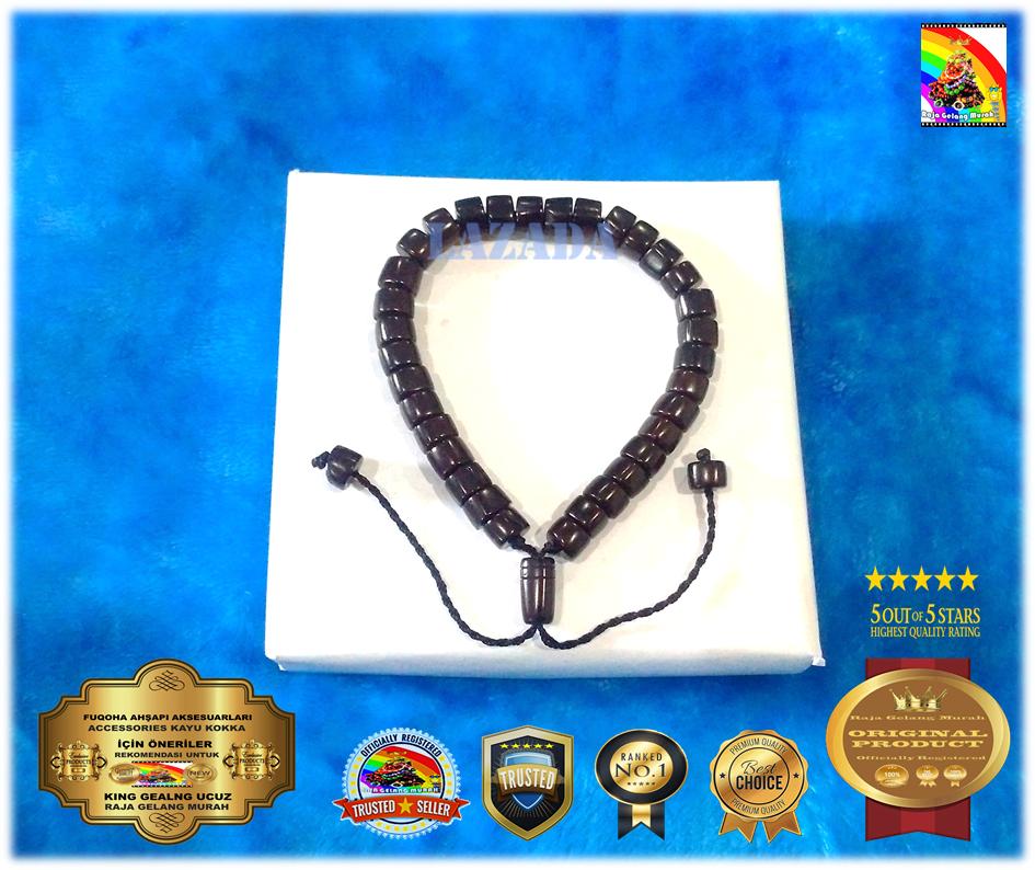 GELANG KAYU KOKKA ASLI SILINDER HITAM