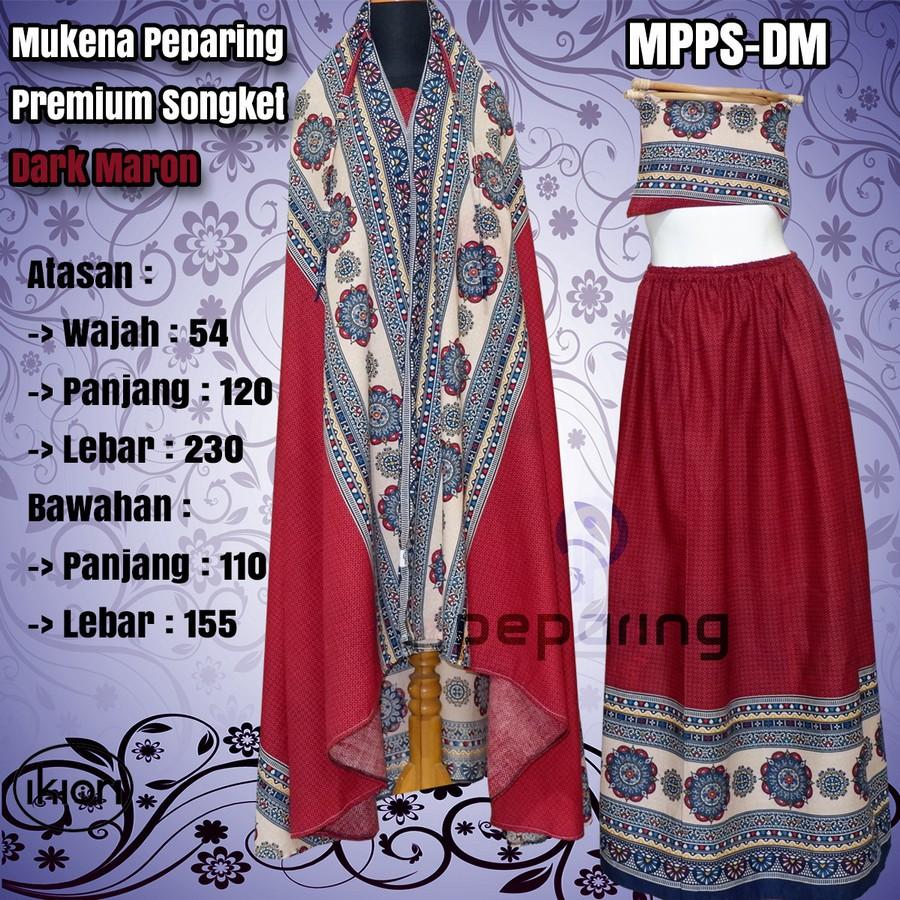 Mukena Peparing Premium Songket | Mukena Bali Songket | Mukena Etnik | Ramadhan | Lebaran (Leaf-Green)