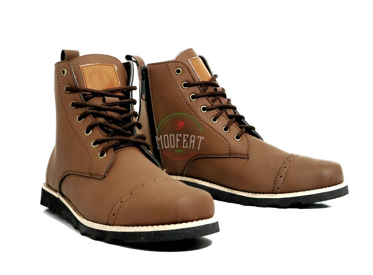 Sepatu Boots Zipper Original Moofeat Sued casual Slop Loafers sneakers nike adidas boots sekolah anak formal kets slip on slop loafers sandal kerja proyek safety shoes dinas santai kickers puma caterpillar kuliah pria dan wanita