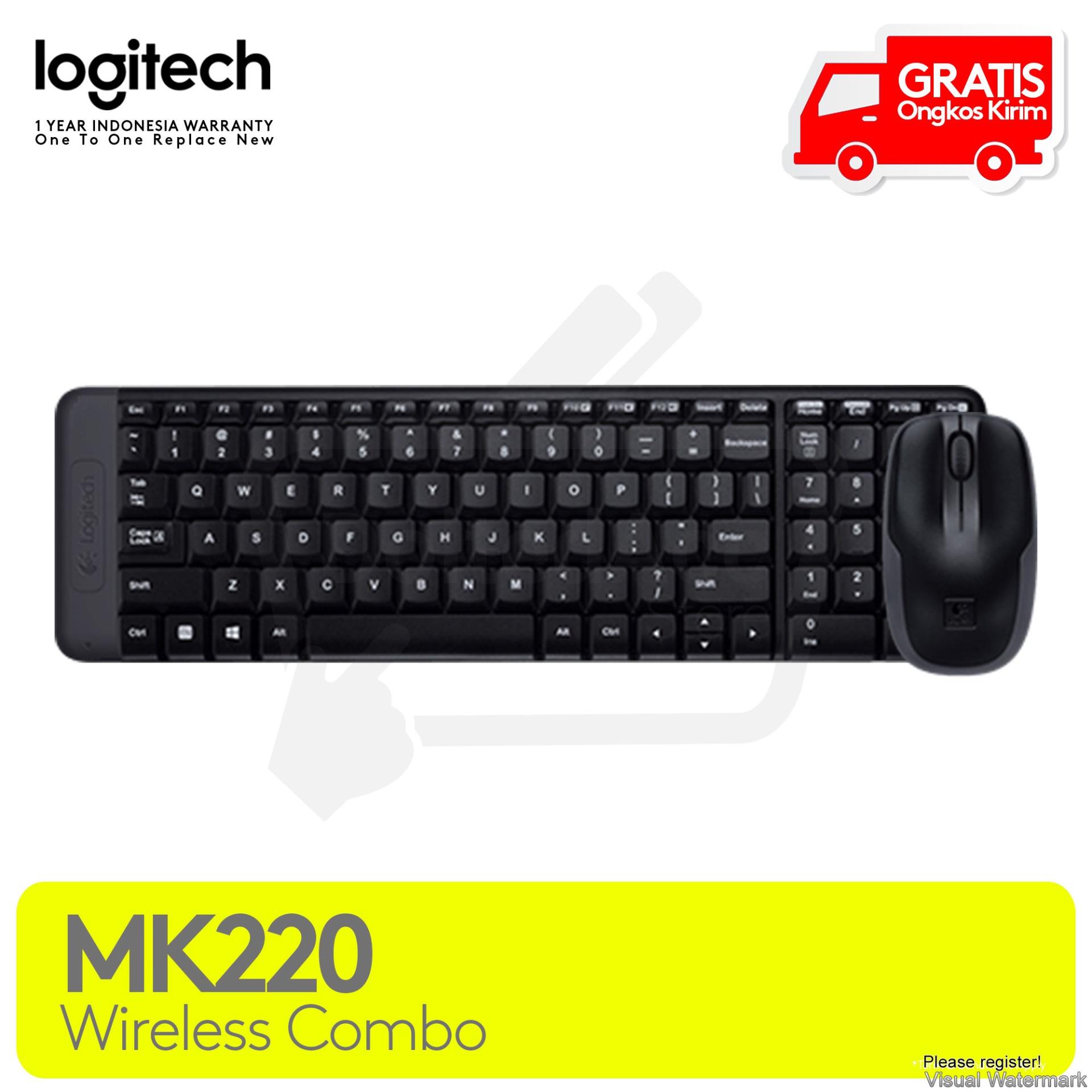 Logitech Mouse Keyboard Wireless Combo MK220 - Hitam