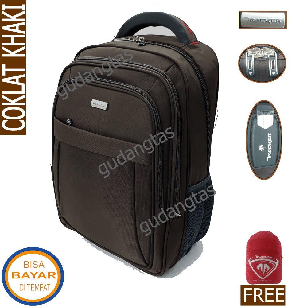 Tracker Tas Ransel 18 inchi 783X16 laptop 14 inchi Bonus Bag Cover GuDangTas- Coklat khaki 34685