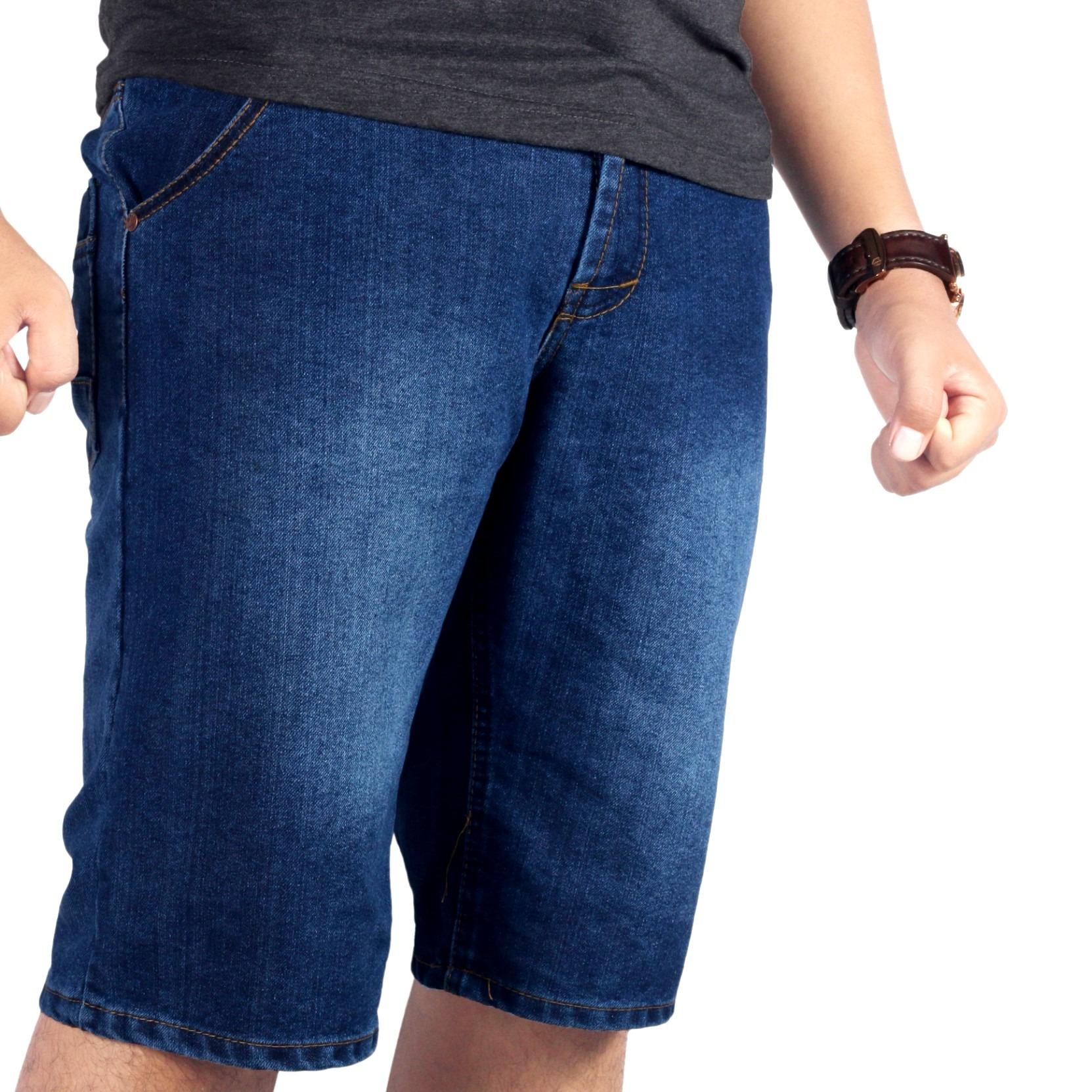 Dgm_Fashion1 Jeans Pendek Jumbo Biru/Celana Jeans Pendek Denim Jumbo /Celana lepis/Celana Jeans Skinny Pria/Celana Panjang/ Celana Pria/Celana Casual/celana denim/celana jeans gede/jeans besar /CELANA JEANS big size/Celana Big Size/Jeans Gendut AX 5523