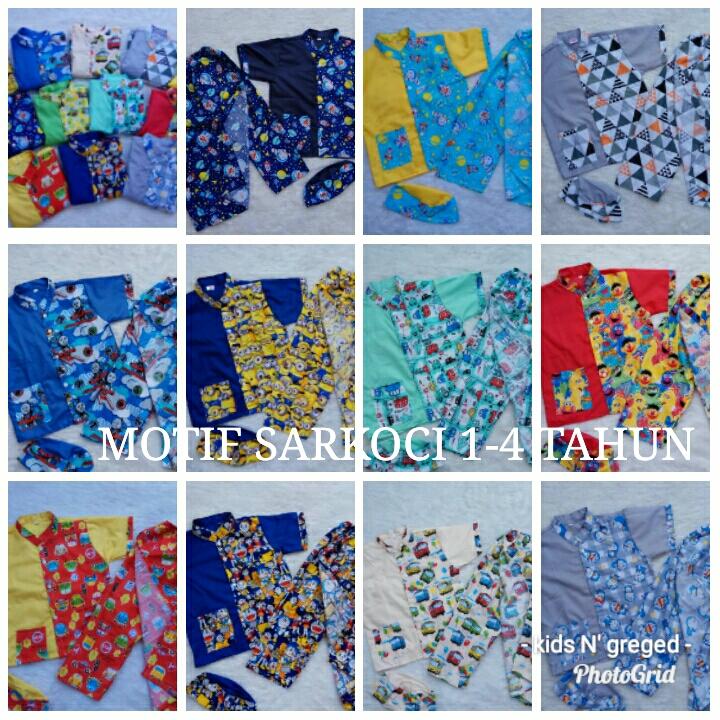 MOTIF BARU SARKOCI ANAK SIZE 1-9 TAHUN
