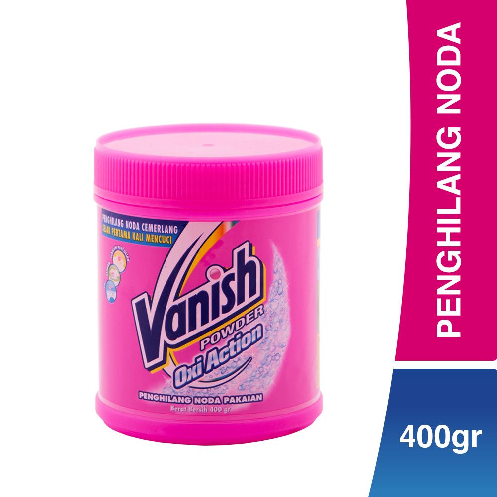 Vanish Bubuk (Pink) - Tub 400gr - Oxi Action - Penghilang Noda pada pakaian - Ampuh untuk Noda Membandel
