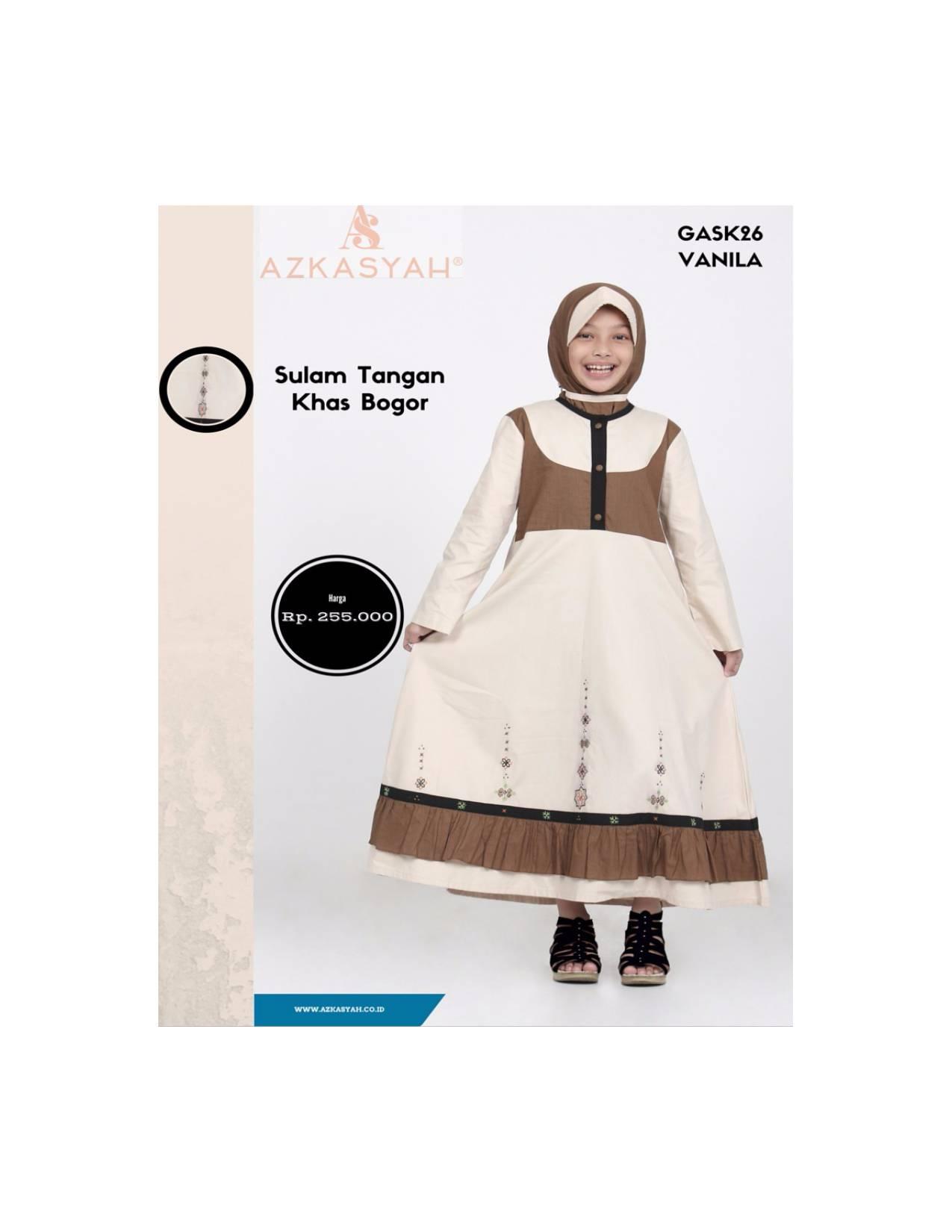 GAMIS ANAK AZKA GASK26 VANILA