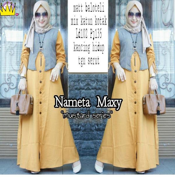 NAMETA MAXI - BAJU MUSLIM MURAH TERBARU 2018 GROSIR GAMIS SYARI PAKAIAN WANITA BUSANA PESTA MODERN BORDIR CELANA SETELAN MAXIDRESS COUPLE KULOT TUNIK ATASAN