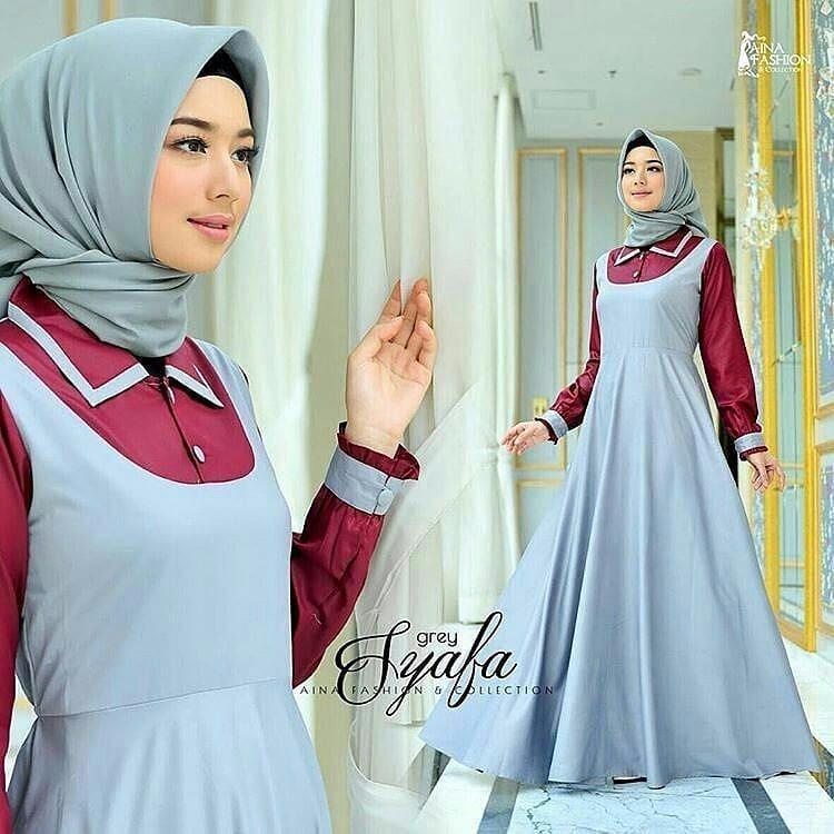 Gamis Syafa Dress Balotelly Baju Wanita Panjang Muslim Casual Wanita Pakaian Hijab Modern Baju Gaun Pesta Modis Trendy Terbaru 2018