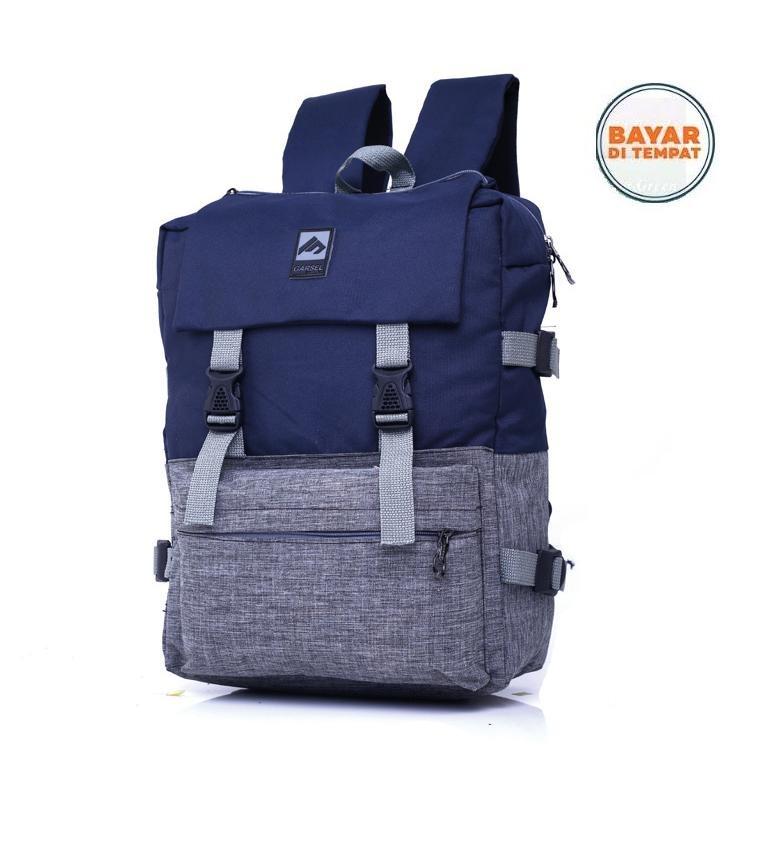 Garsel Tas Ransel Backpack Distro Trendy Sekolah Kuliah Kerja FDE5783 - Abu